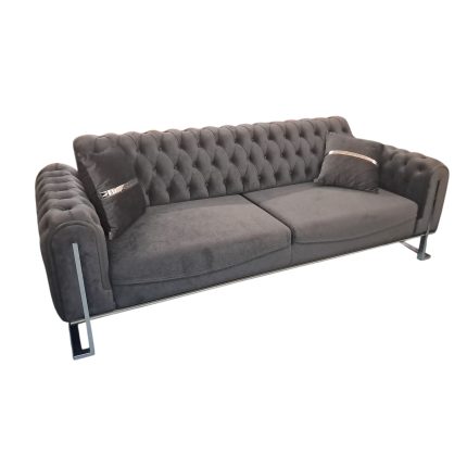 Sofás deluxe 4 y 3 MONDO capitoné cama color antracita