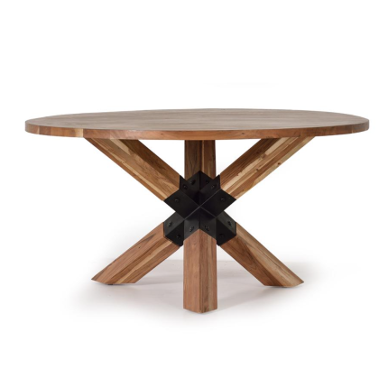 Mesa comedor madera ACACIA 150cm 120cm redonda